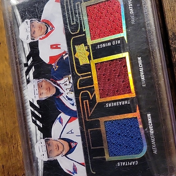 Alex Ovechkin/Ilya Kovalchuk/Pavel Datsyuk Jersey Relic Card - Picture 2 of 2